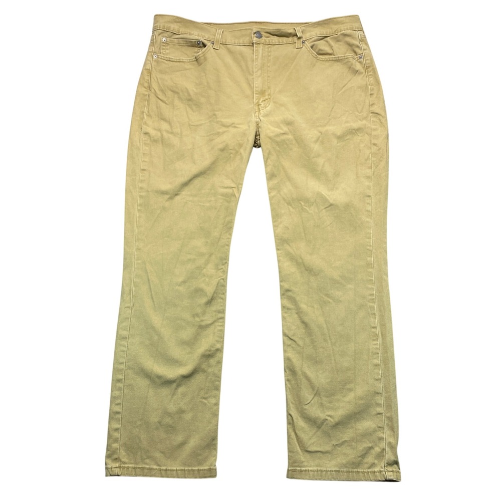 Levis 514 Straight Fit Khaki Tan Pants Mens 40x30 Cotton Stretch